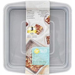 Brownie sütőforma átlátszó fedővel - Wilton