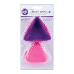 Háromszög Szilikon Muffin sütőforma, 12 db. - Wilton