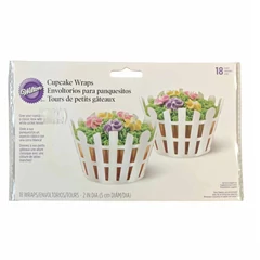 Muffin díszítő Kerítés mintás papírok, 18 db. - Wilton