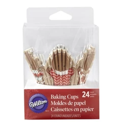 Mézeskalács ember mintás muffin papírok, 24 db. - Wilton