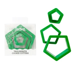 Pentagon formájú kiszúró szett sütemények és fondant számára, 3 db. - Decora