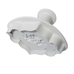 Nagy 9cm Rózsacsokros és Sima táblácska kiszúró/mintázó, 2 db. - PME