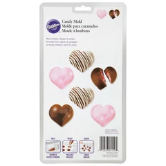 Szív mintás csokoládé forma, 8 üreggel - Wilton