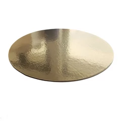 Arany/Ezüst színű kerek tortaalátét, 3mm, 30cm, 5 db. - Lumea