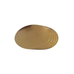 Arany/Ezüst színű kerek tortaalátét, 3mm, 28cm, 5 db. - Lumea