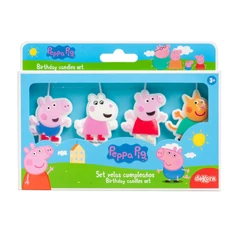 Peppa Malac születésnapi gyertya szett, 4 db. - deKora