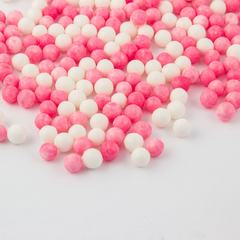 LIMITED EDITION - Márványos rózsaszín mix cukorgyöngy 7mm, 1kg - Lumea