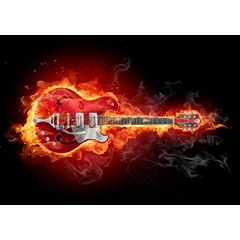 Lángoló gitár tortaostya  - Lumea