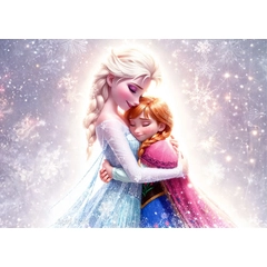 Frozen Elsa és Anna ölelkeznek tortaostya- Lumea