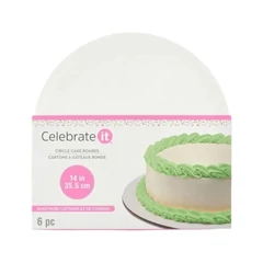 Fehér tortakorong, 36 cm, 6 db. - Wilton