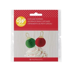 Muffin beszúrók, 3D gömb, 12 db. - Wilton