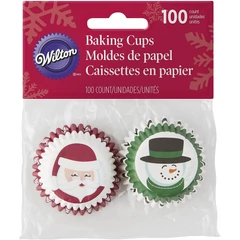 Mini muffin papír, télapó és hóember 100 db. - Wilton