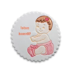 "Isten Hozott" cukor táblácska kislánynak - Lumea