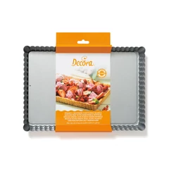 Téglalap tartlet sütőforma, tapadásmentes bevonattal, 21x21x3.5cm - Decora