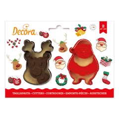 Rénszarvas és Télapó kiszúró szett, 2 db - Decora