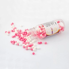 LIMITED EDITION - Márványos rózsaszín mix cukorgyöngy 7mm, 80g - Lumea