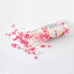 LIMITED EDITION - Márványos rózsaszín mix cukorgyöngy 7mm, 80g - Lumea