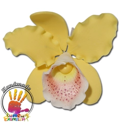 Sárga orchidea cattleya XL cukormasszából - Lumea