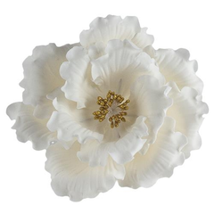 Fehér virágzó rózsa cukormasszából - Lumea
