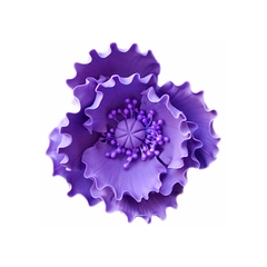 Kicsi lila mákvirág cukormasszából - Lumea
