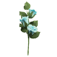 Ágacska kék rózsával cukormasszából - Lumea