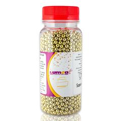 Gyöngyház fényű arany cukorgyöngy 4mm, 130g - Lumea