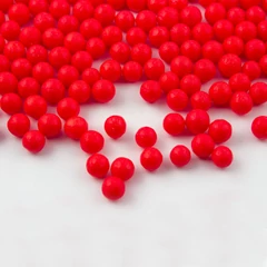 Piros cukorgyöngy, 7mm, 1kg - Lumea
