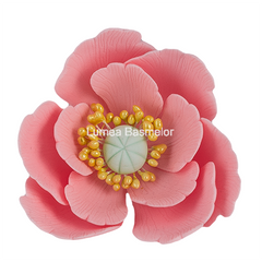 Rózsaszin csipkebogyó virág cukormasszából - Lumea