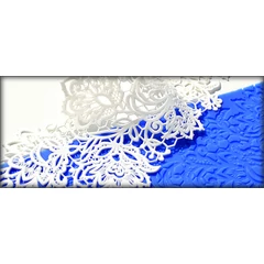 Csipke mintás szilikon - Star - Crystal Lace
