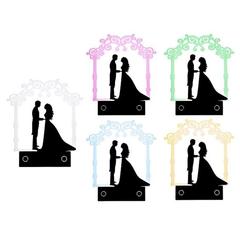 Akril nászpár - Led Cake Topper