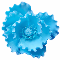 Nagy kék mákvirág cukormasszából - Lumea