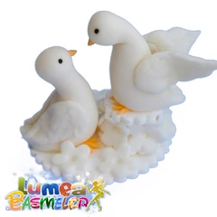 Galamb nászpár cukkormasszából - Lumea