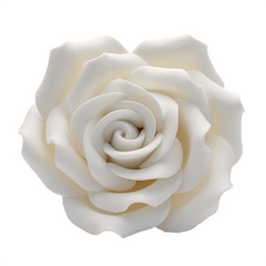 Fehér óriás rózsa cukormasszából - Lumea