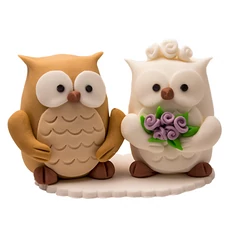 Bagolypár cukormasszából, h9,5 cm x sz7,5 cm x m9,5 cm, 180g - Lumea