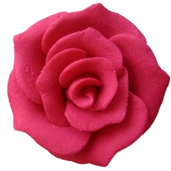 Nagy meggyszínű rózsa cukormasszából, 25db. - Lumea