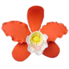 Narancssárga orchidea cattleya XL cukormasszából - Lumea