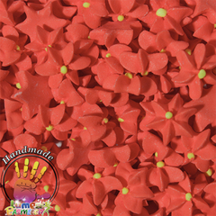 Kicsi korall piros cukorvirág szett, 180 db. - Lumea
