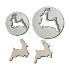 Rénszarvas kiszúró szett, 2 db, Ø: 4,5 cm & Ø: 6 cm - Lumea
