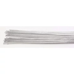 Metalizált ezüst virág drót, 36 cm - 24 # - Culpitt