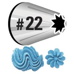 Csillag alakú díszítőcső, #22 - Wilton