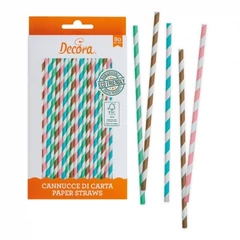 Színes nyalóka pálcika és szívószál, 80 db. - Decora