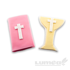 Rózsaszín biblia és kehely cukormasszából - Lumea