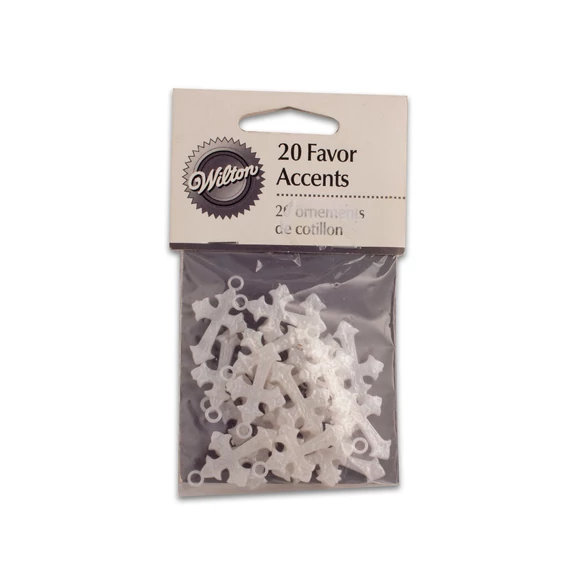 Fehér Kereszt díszek, 20 db. - Wilton