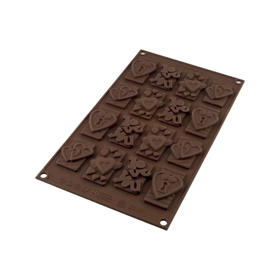 "Choco Tags in Love" szilikon forma csokoládéhoz - SilikoMart