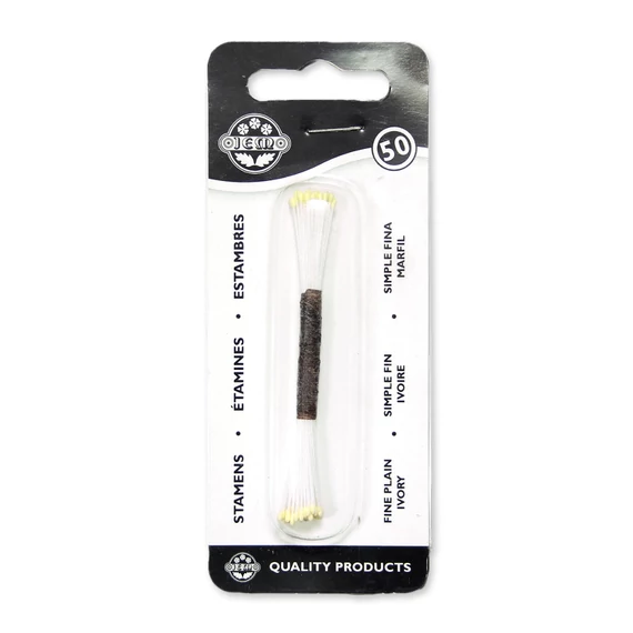 Ivory virág bibe, 1mm, 50 db. - JEM