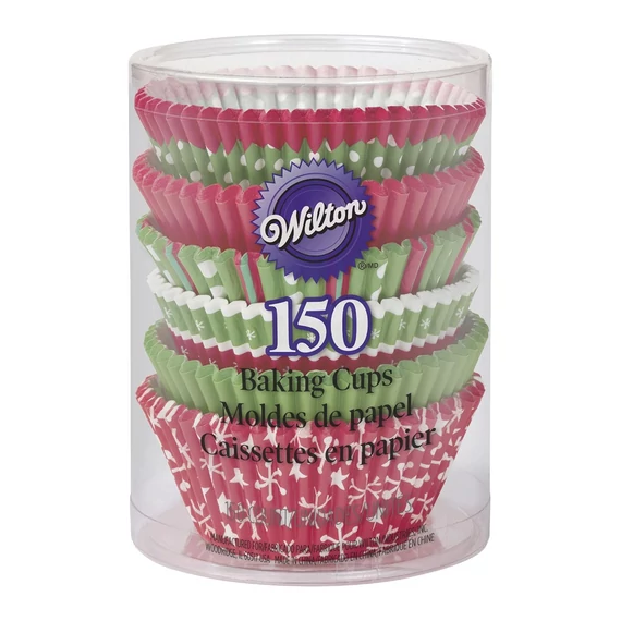 Különböző Karácsony mintás muffin papírok, 150 db. - Wilton