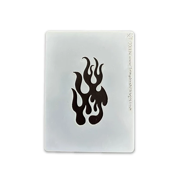 Tűzláng mintás Airbrush torta sablon - Lumea