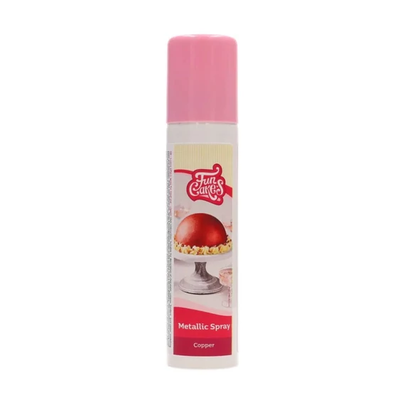 Gyöngyházfényű réz színű ételfesték spray - FunCakes