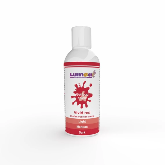 Élénk Piros ételfesték gél, 200g - Lumea