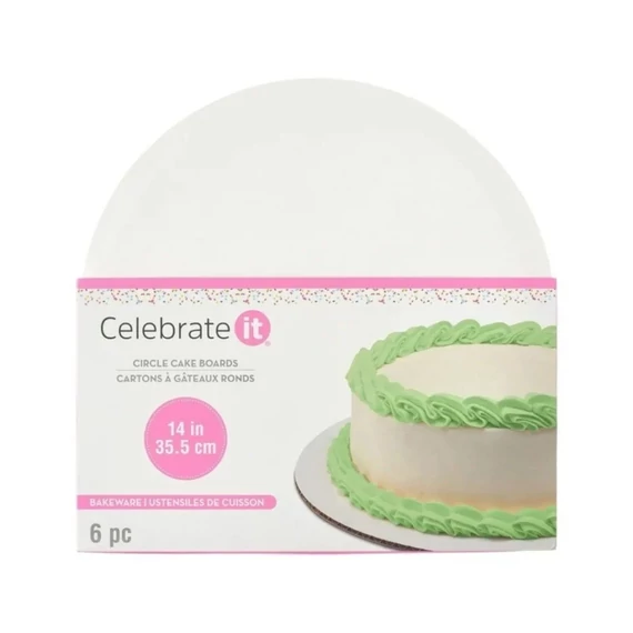 Fehér tortakorong, 36 cm, 6 db. - Wilton